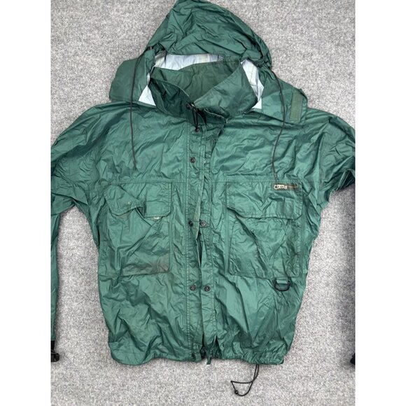 Orvis Other - Orvis Jacket Mens Large Green Wading Fly Fishing Hooded Nylon Ripstop Pockets